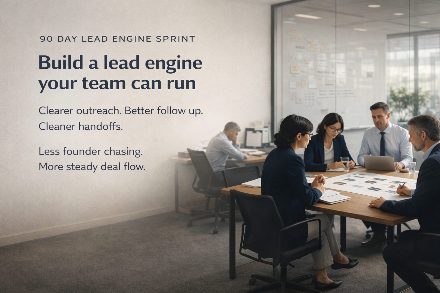 Founder led pipeline pressure shifting into a calm team run lead engine